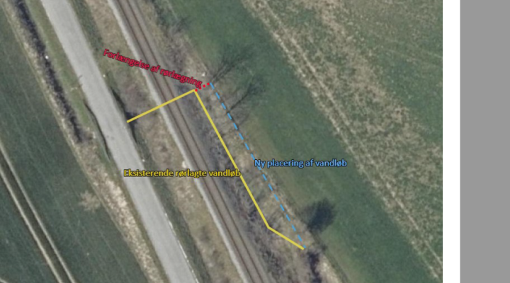 Offentlig høring af forlægning af Hulhøjbækken i forbindelse med sporrenovering af Østbanen